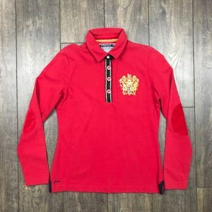 {Joules} Lambourne Long Sleeve Polo tweed 10 NWT